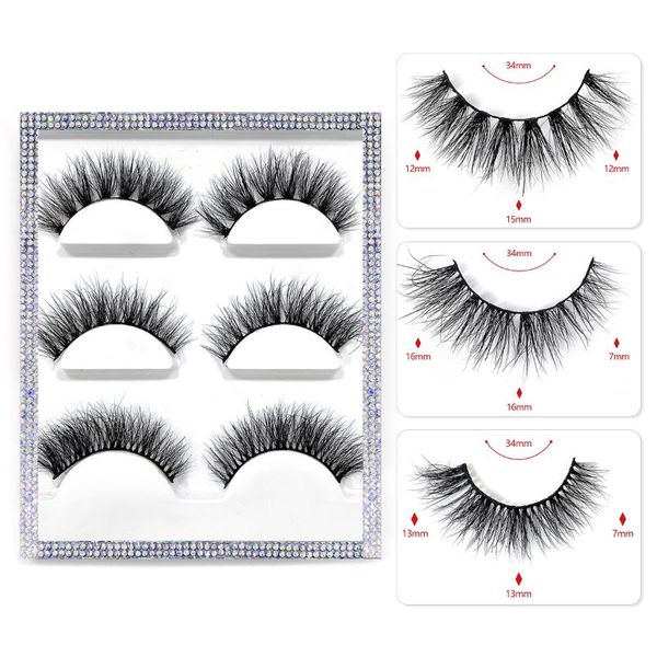 

false eyelashes natural 3d mink lashes 8-14mm makeup for daily wear reusable fluffy fake wholesale girlglee