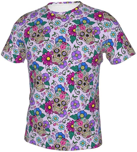 

men's t-shirts t shirt for men clothing printed shirts graphic tee sugar skulls novelty oversized t-shirt, White;black