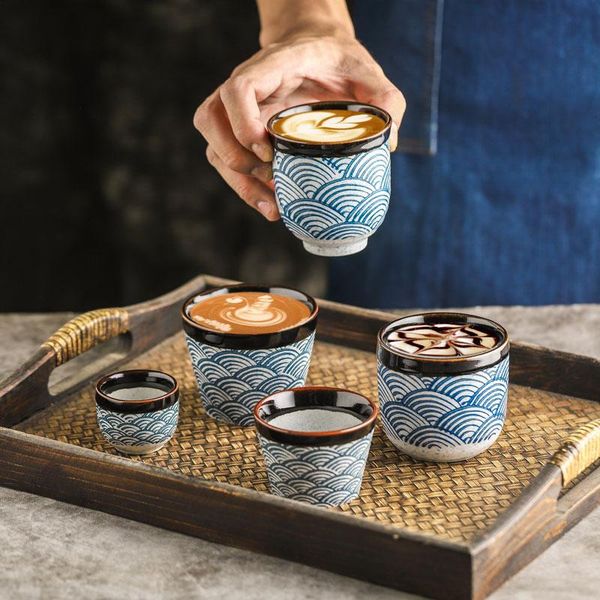 

mugs 1-4ps ceramic coffee cup porcelain tea cups big capacity shop mug 80-200ml heat resistant wholesale drink glass set
