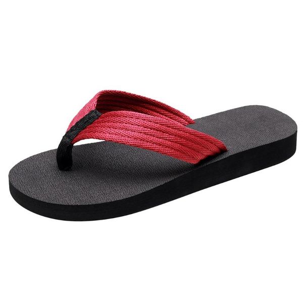 

slippers men's flat flip flops everyday summer beach breathable shoes home slipper flip-flops 2021, Black