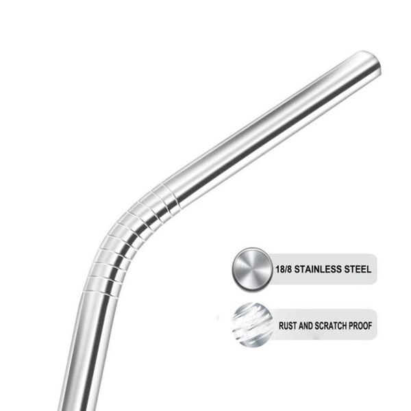 

drinking straws 100% brand and stainless steel reusable metal 3 straight+3bent+1brushes psw0709