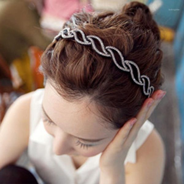 

women girl decoration daily gift plastic leaf accessories party headdress rhinestone crystal hair hoop1