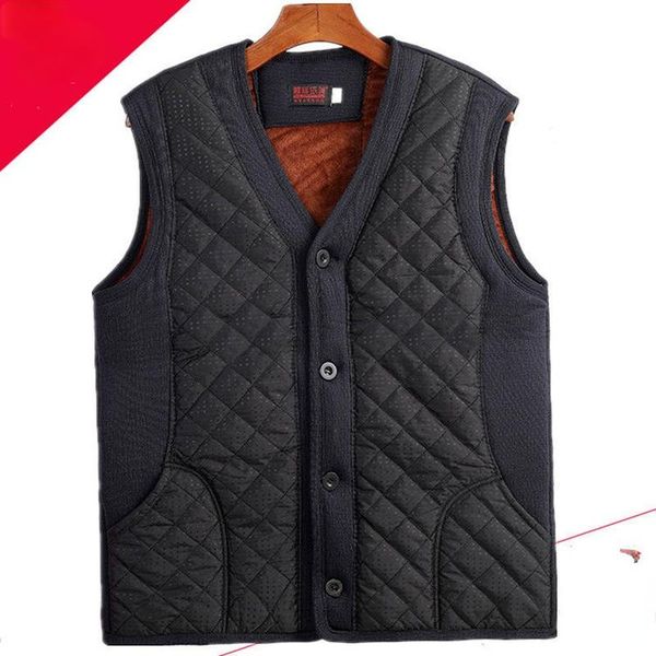 

men's vests large size clothing winter vest jackets sleeveless coat 2022 fur fashion big male warm waistcoat fleece men y654, Black;white