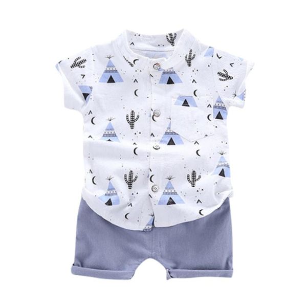 

boys clothing sets 1-4years infant baby clothes set cartoon t-shirt +shorts summer outfits 2021 ropa, White