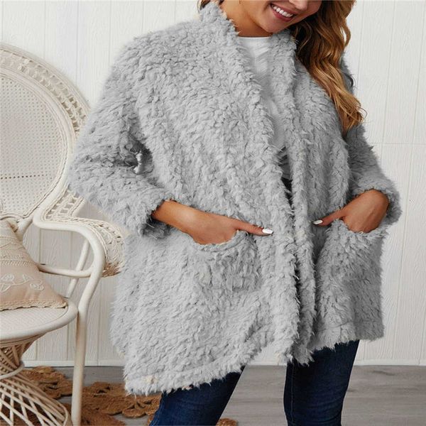 

winter casual plush dresses irregular start coat women's wear, Black;gray