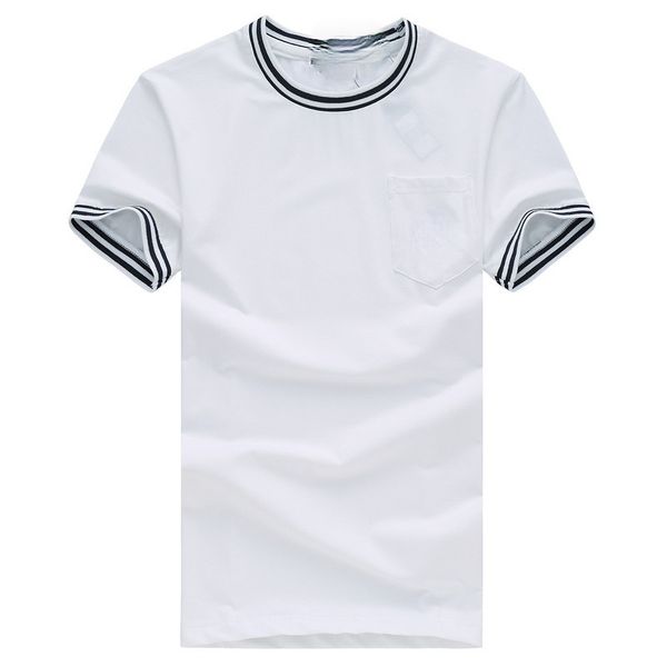 

qulogo881 round collar cultivate one's morality leisure men's t-shirt, White;black