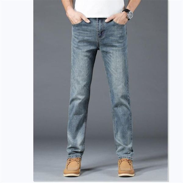 

men's jeans fashion straight vintage blue denim pants cowboy trousers mens bottoms