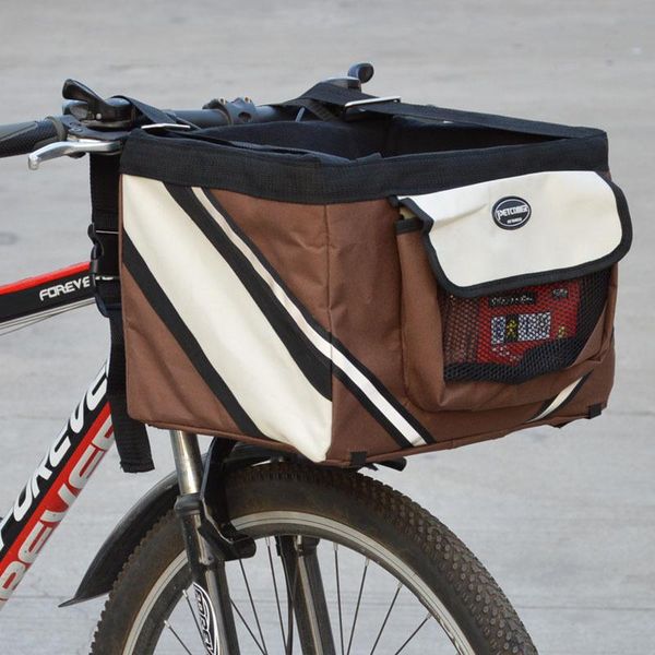 

pet bicycle bag outing travel carrier car basket cat dog riding bike removable for small seat covers