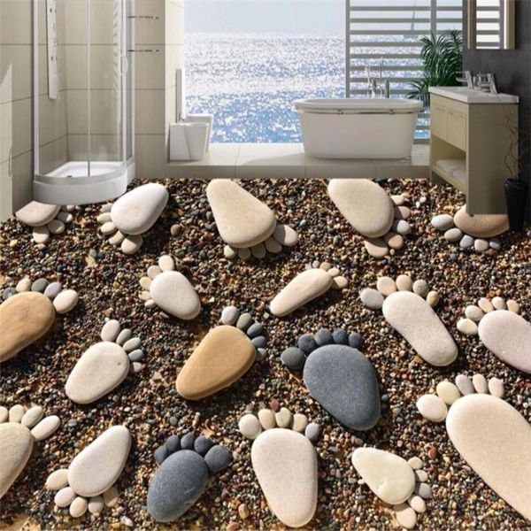 

wallpapers wellyu custom flooring 3d po mural decorative painting stereo small bead pebble bathroom wallpaper