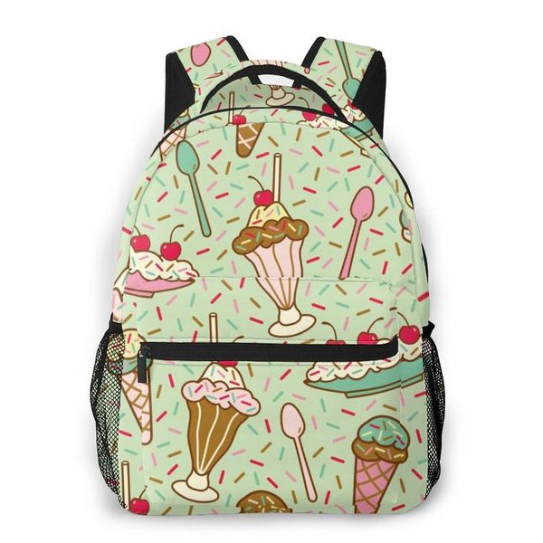 

backpack travel pack ice cream desserts with mint background sports bag outdoor climbing