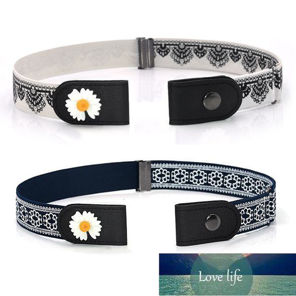 

flower belt no buckle elastic easy belts for women jeans invisible secret stretch riem cute extensive girls cinturon mujer factory price exp, Black;brown