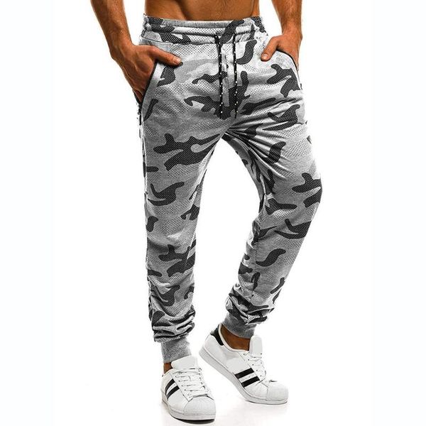 

men's pants casual sports for men joggers sweats fitness trousers camouflage, Black