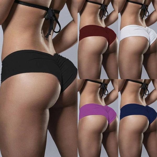 

yoga shorts women sport wear fitness workout briefs pants ruched booty push up gym running bodybuilding elastic outfit