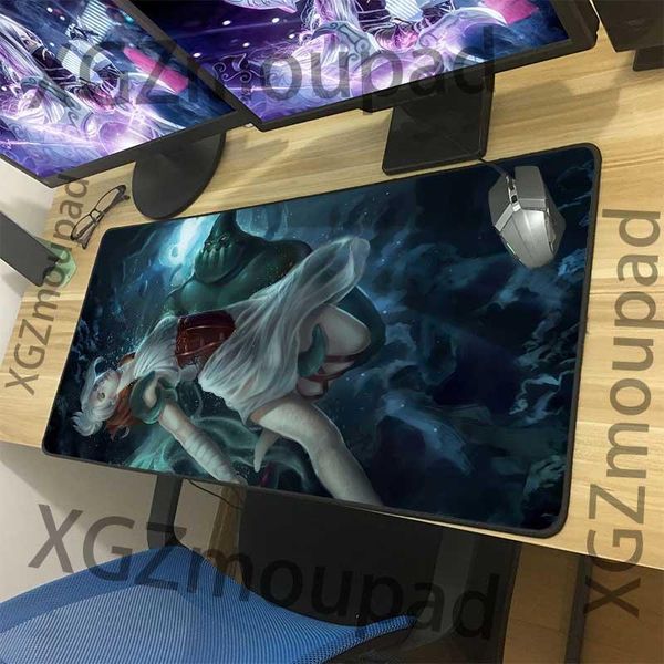 

mouse pads & wrist rests xgz anime rubber man riven large gaming pad black precision lock edge custom home computer keyboard table mat non-s
