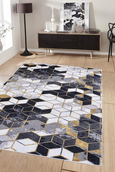 

carpets blooms home black white square runner carpet