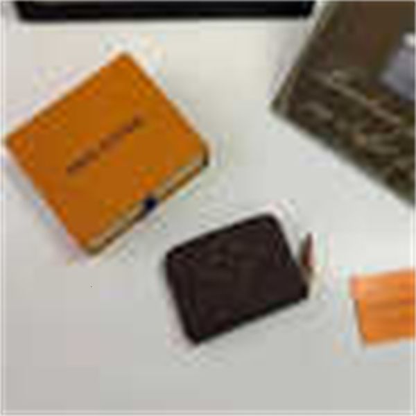 

key brand designer luxury m60017 pouches printed canvas zipper coin purse holders women's bag leather long wallets card chain wallet, Black;red