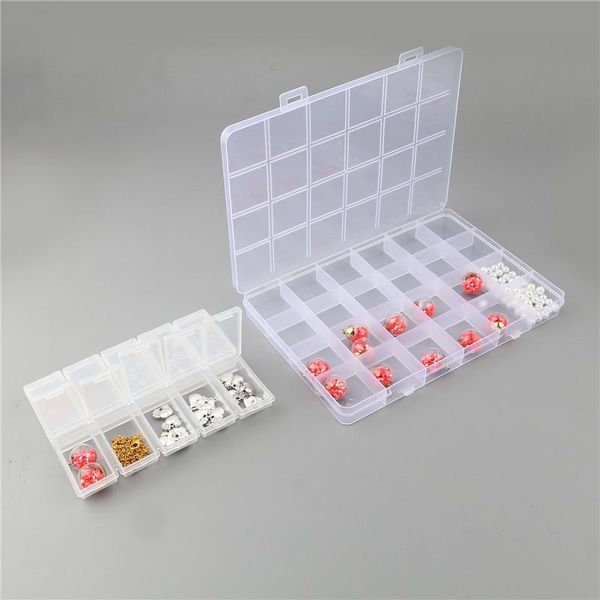

10/24 grids white plastic storage container box for sewing thread basket spools bobbin carrying case rectangle organizer,2pcs other arts and