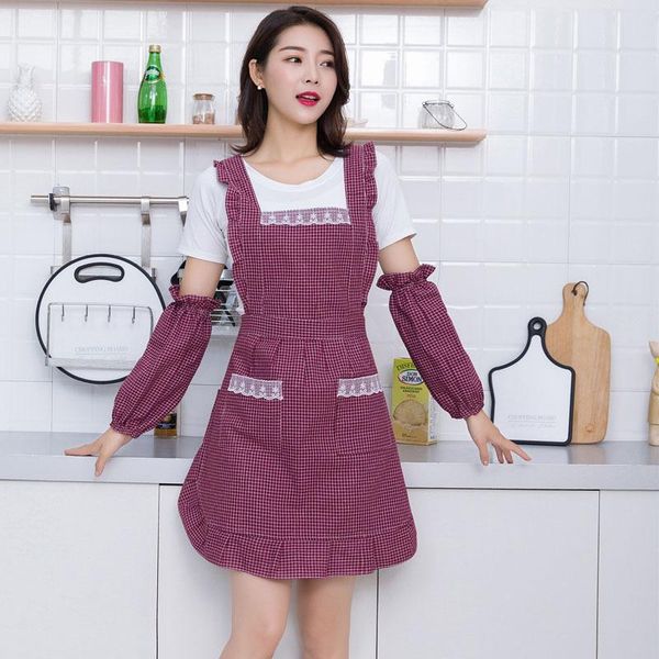 

aprons 2021 waterproof apron cotton princess household kitchen