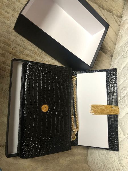 

2021 good quality the fashion women bags single shoulder his parcel tassel mini hand bag crocodile pattern chain handbag come with box handb