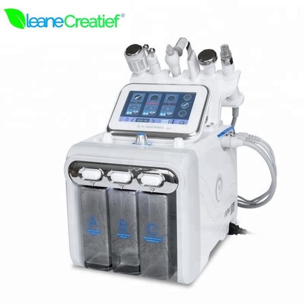 

6 in 1 h2o2 hydrogen and oxygen hydra hydrodermabrasion aqua facial peeling scrubber blackhead remover vacuum machine, Black;white