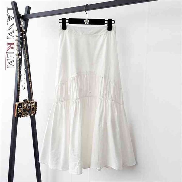 

women skirt summer elegant elastic high waist skirts female casual pleated all-match skirt 2d1485, Black