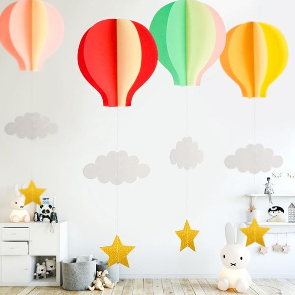 Party-Dekoration, 1 Stück, Luftballon, Papiergirlande, hängende Dekorationen, 3D-Ornamente, Hochzeit, Babyparty, Geburtstag, Weihnachten