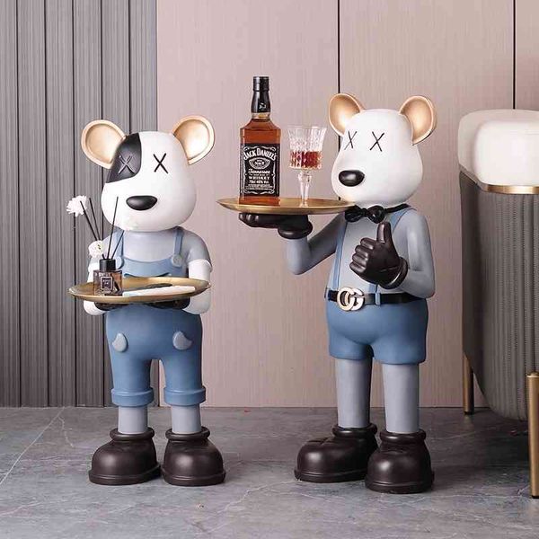 

home decorations net red violent bear ornaments living room large floor tray tv cabinet sofa corner light luxury