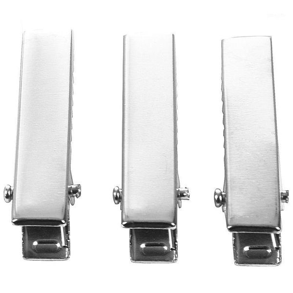 

asds-50pcs 40mm metal prong alligator clips pinch with teeth hair bows silver accessories1