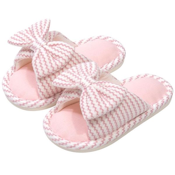 

slipper children' cloth slippers baby anti-skid soft bottom infants indoor home cute butterfly knot shoes tx08, Black;grey