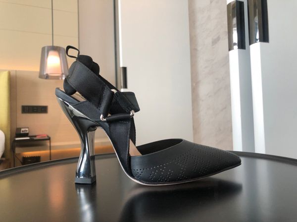

2021 good quality fashion women luxurys designers shoes designer sandals womens luxury high heels sandal dress shoess with box size 35-41 -k, Black