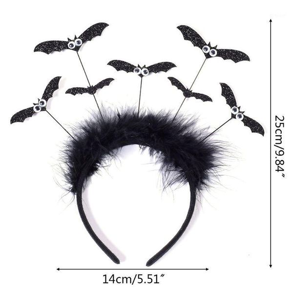 

5pcs halloween glitter bat hair hoop headband headdress for women girl cosplay1