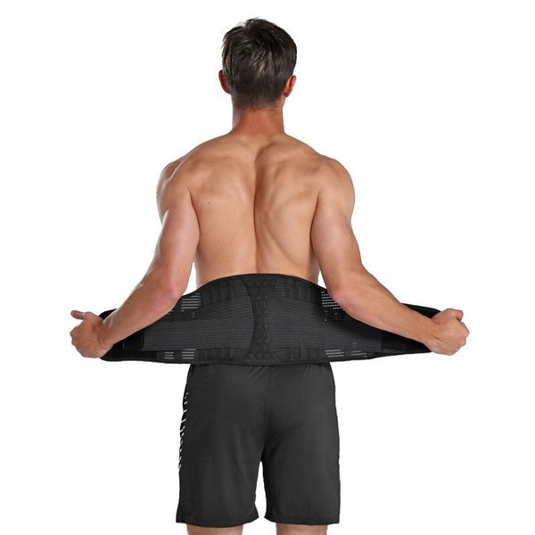 

waist support back lumbar belt for women and men heavy duty, Black;gray