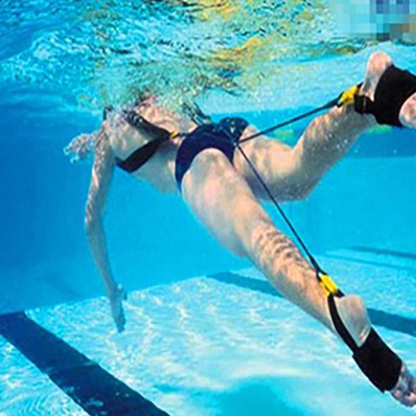 

pool & accessories swimming training resistance belt set kids adjustable elastic swim trainer with mesh bag safety