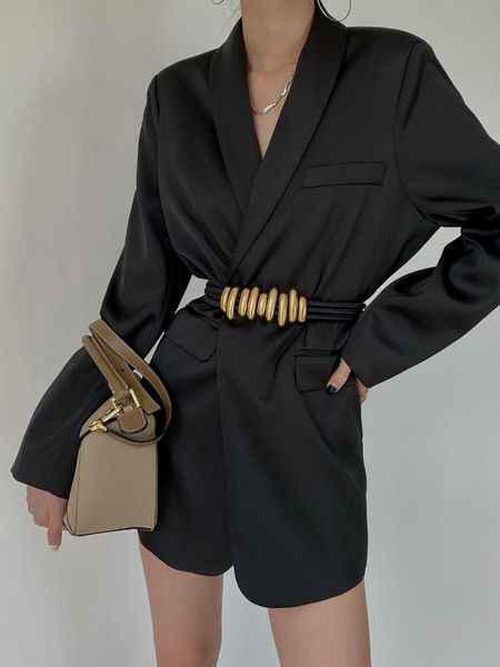 

belts luxury designer gothic belt for women elastic waistband cinturon elastico para mujer punk white black jeans, Black;brown