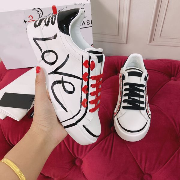 

new fashion portofino light letter sports casual shoes size 35-45, Black