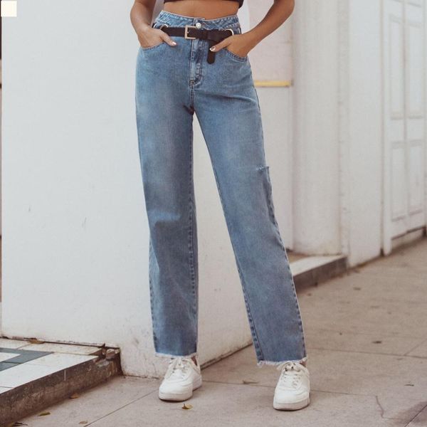 

ripped women designer jeans femme fashion pants woman women denim clothes female denim trousers vintage womans clothes mom high waisted blac, Blue