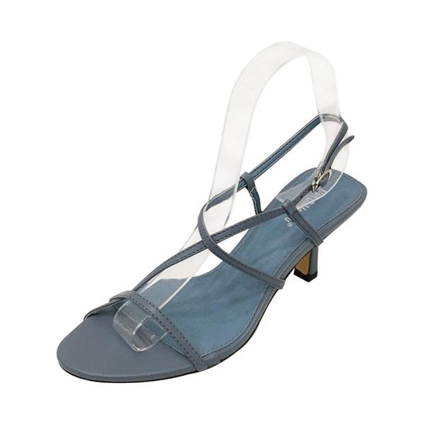 

sandals female 2021 summer wild fashion gentle wind fairy evening shoes stiletto word buckle high heels, Black