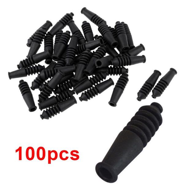 

bike brakes 100pcs bicycle v brake inner cable hoses rubber boot noodle tube end cap replacement