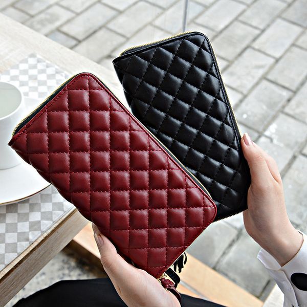 

women short organizer wallet solid color hasp mini wallets womens bags wholesale credit card genuine leather black/red/grey q72x40, Red;black