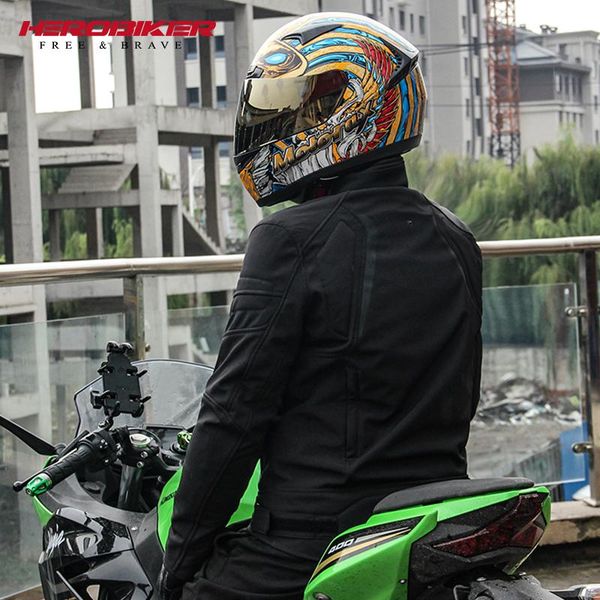 

motorcycle apparel jacket men's night reflective waterproof moto off-road riding breathable keep warm suitable for four seasons