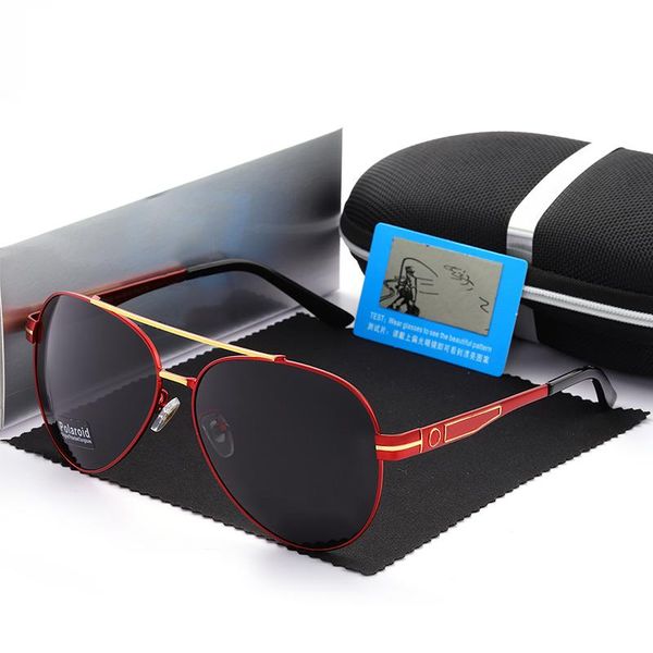 

sunglasses classic brand men mercede metal alloy pilot retro polarized glasses for driving fishing eyewear with accessories 760, White;black
