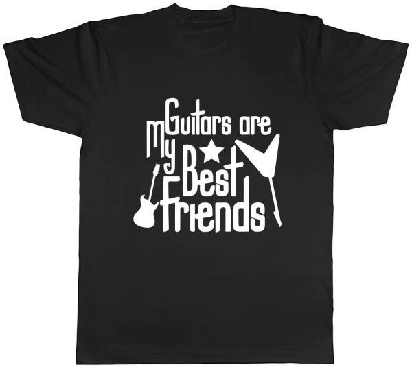 

my guitars are my friend mens womens ladies tee t shirt, White;black