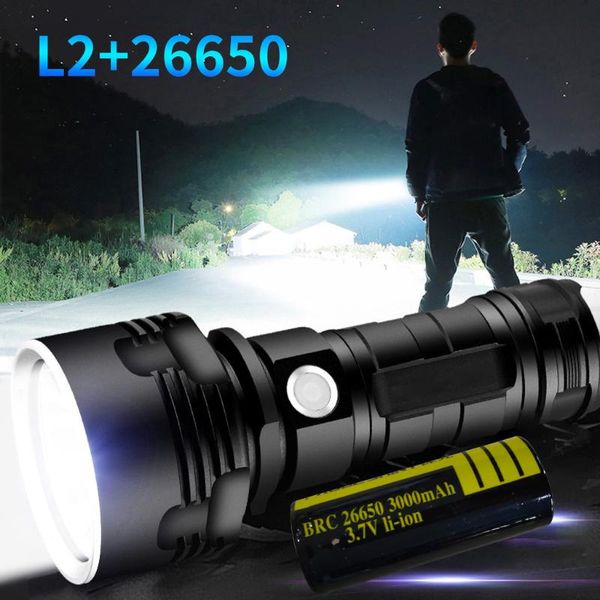 

40^powerful led xhp50 torch usb rechargeable waterproof lamp ultra bright 3 lighting mode adjustable focus bike lights