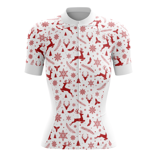 

christmas women white cycling jersey funny print short sleeve bike shirt quick dry bicycle clothing,tyz518-01 racing jackets, Black;red