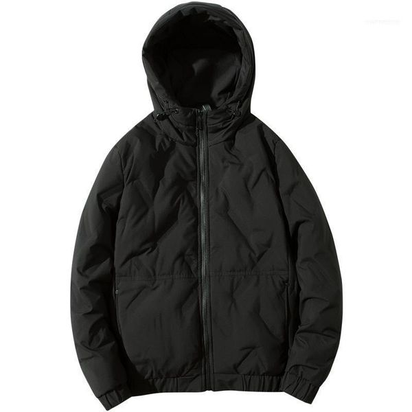 

men's down & parkas winter mid-length loose warm hooded coat black m-5xl1