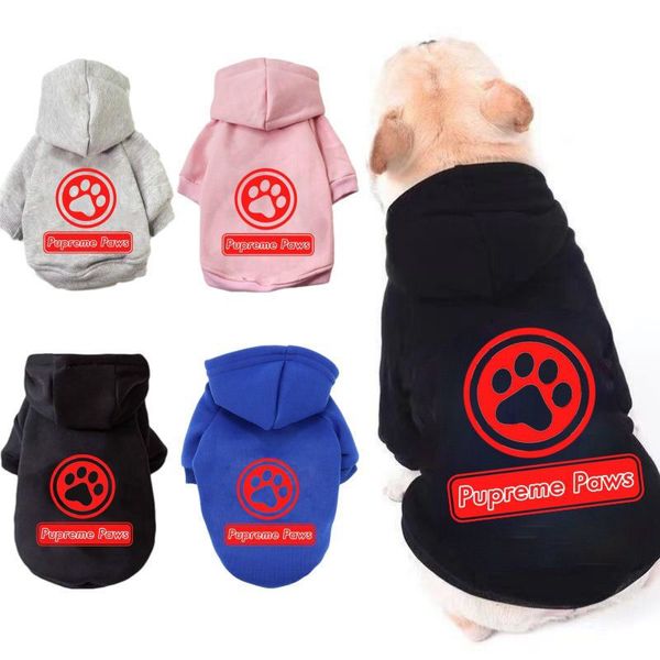 

Dog Hoodie Sublimation Printing Dog Apparel Puppy Hooded Warm Pet Pullover Sweatshirt In Winter Autumn Spring Pets Clothes For Small, Gray