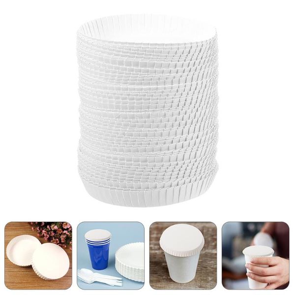 

disposable cups & straws 100pcs cup covers anti dust caps coffee