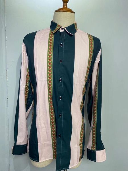 

men's casual shirts w0988 fashion 2021 runway luxury european design party style clothing, White;black