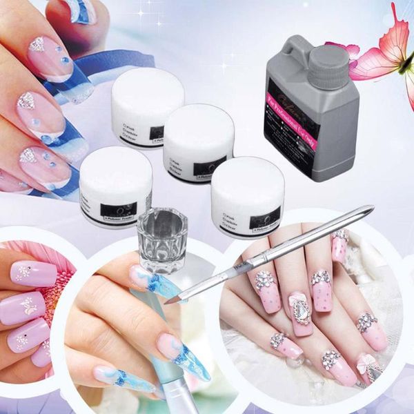 

nail art kits 120ml diy portable women tool kit set crystal powder acrylic liquid dish manicure gel for nails quick