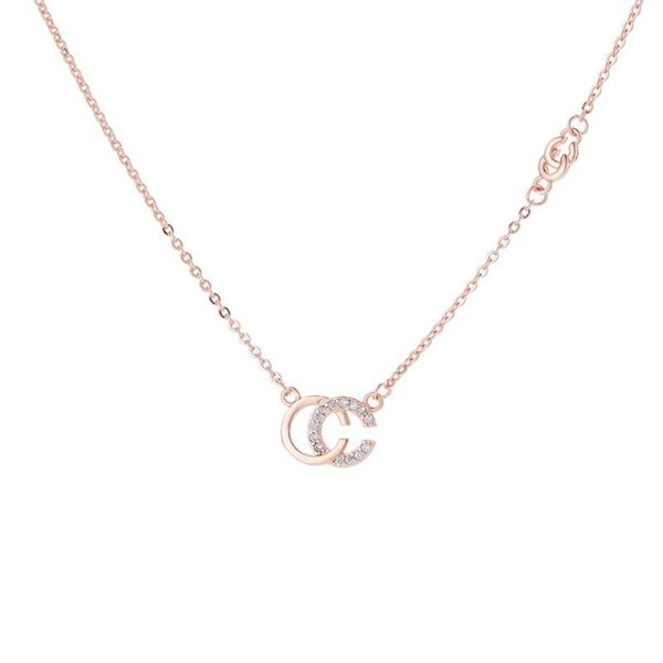 

chains double letters gold tone necklace for women wedding party fashion jewelry gift, Silver